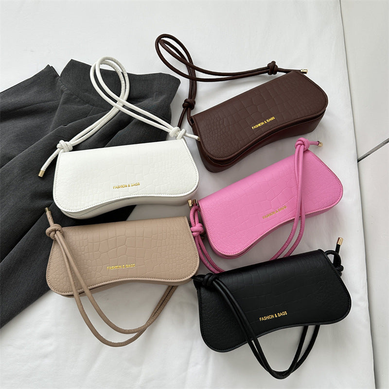 Underarm Bag Chic Solid Color Square Shoulder Purse
