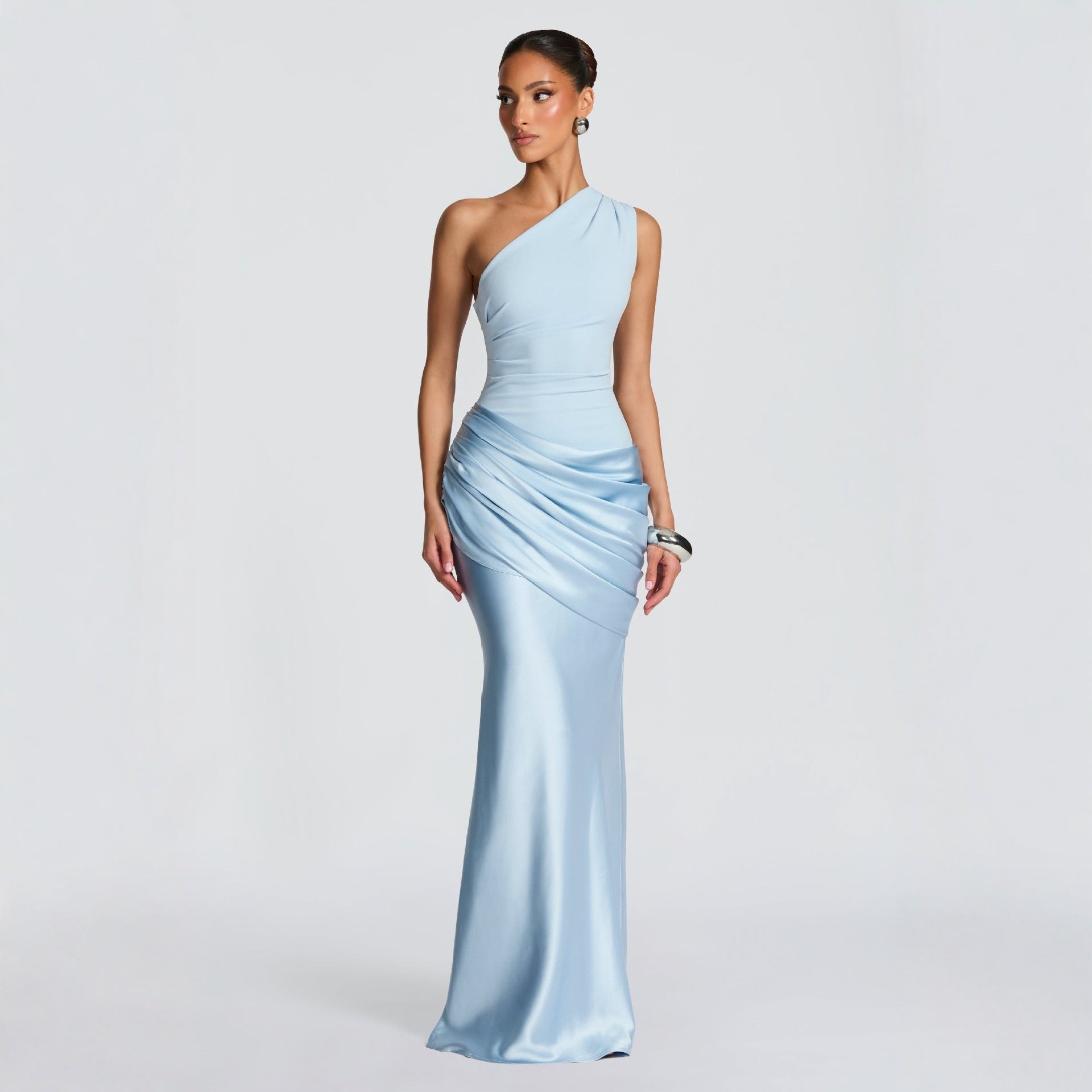Slim Off-shoulder Maxi Dress Sleeveless Evening Party Gown For Women
