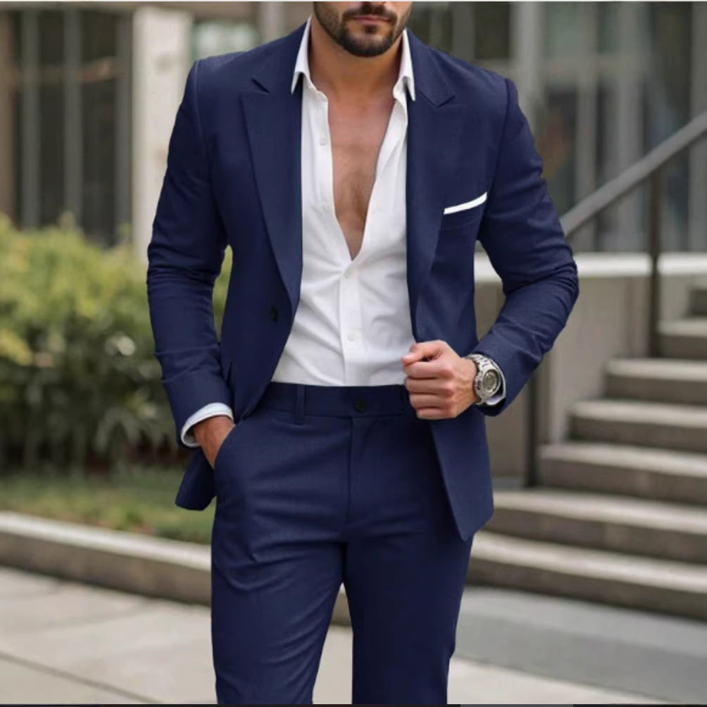 Mens Two-piece Business Professional Suit