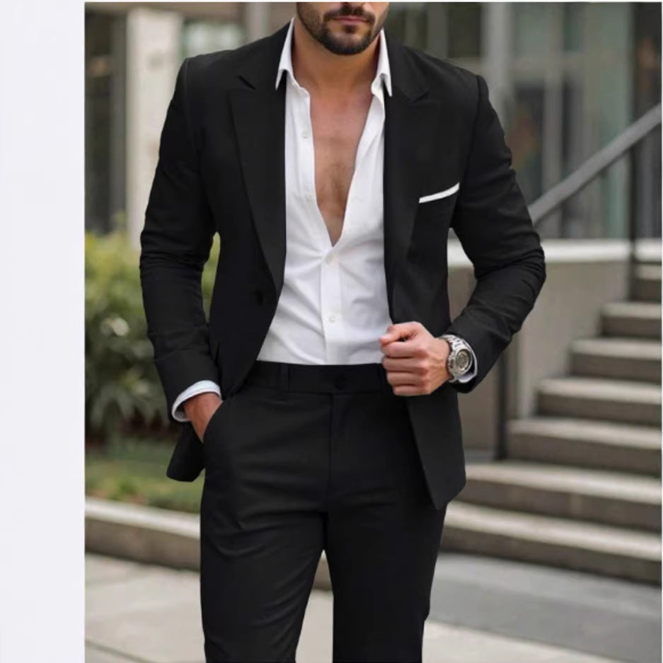 Mens Two-piece Business Professional Suit