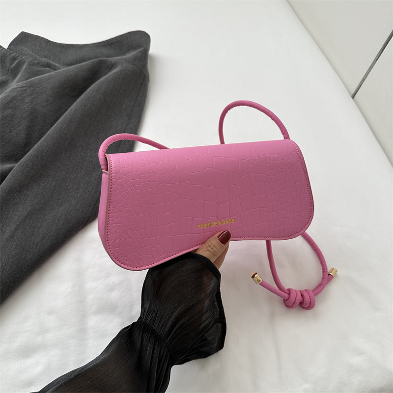 Underarm Bag Chic Solid Color Square Shoulder Purse