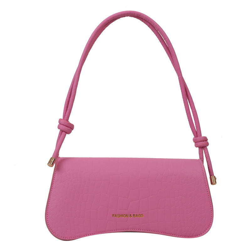 Underarm Bag Chic Solid Color Square Shoulder Purse