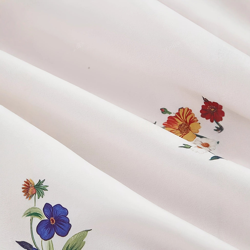 Womens Floral Print Off-Shoulder Dress