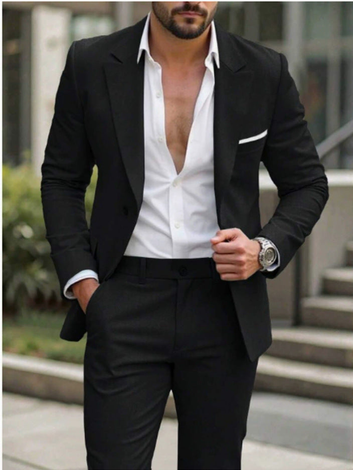 Mens Two-piece Business Professional Suit