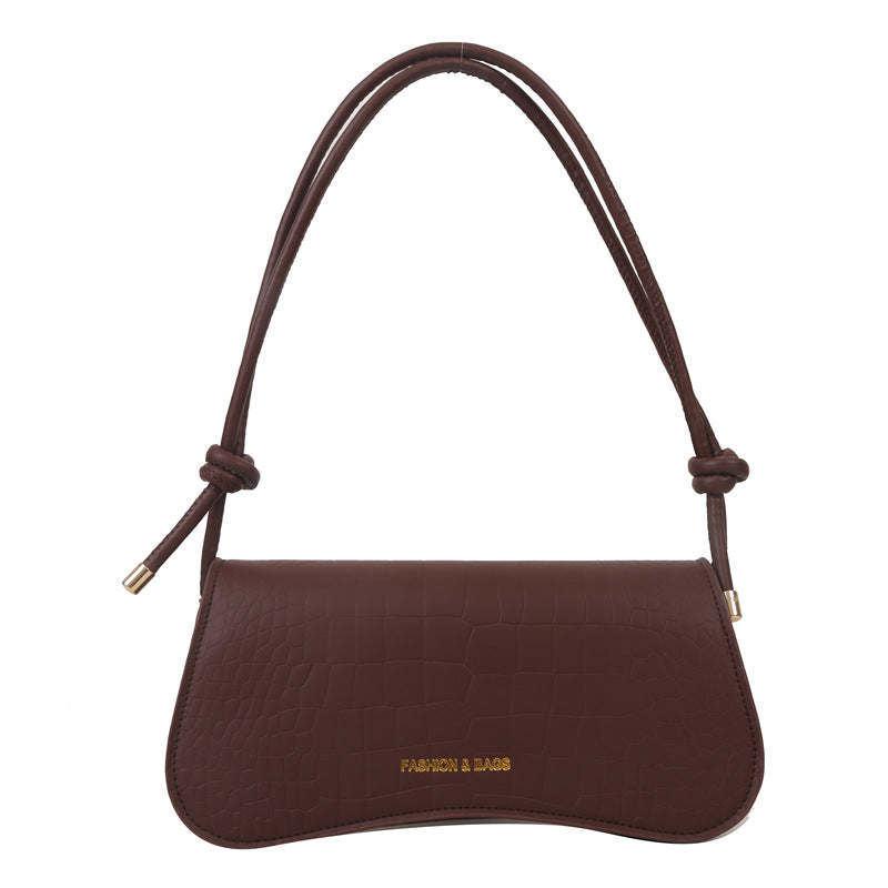 Underarm Bag Chic Solid Color Square Shoulder Purse