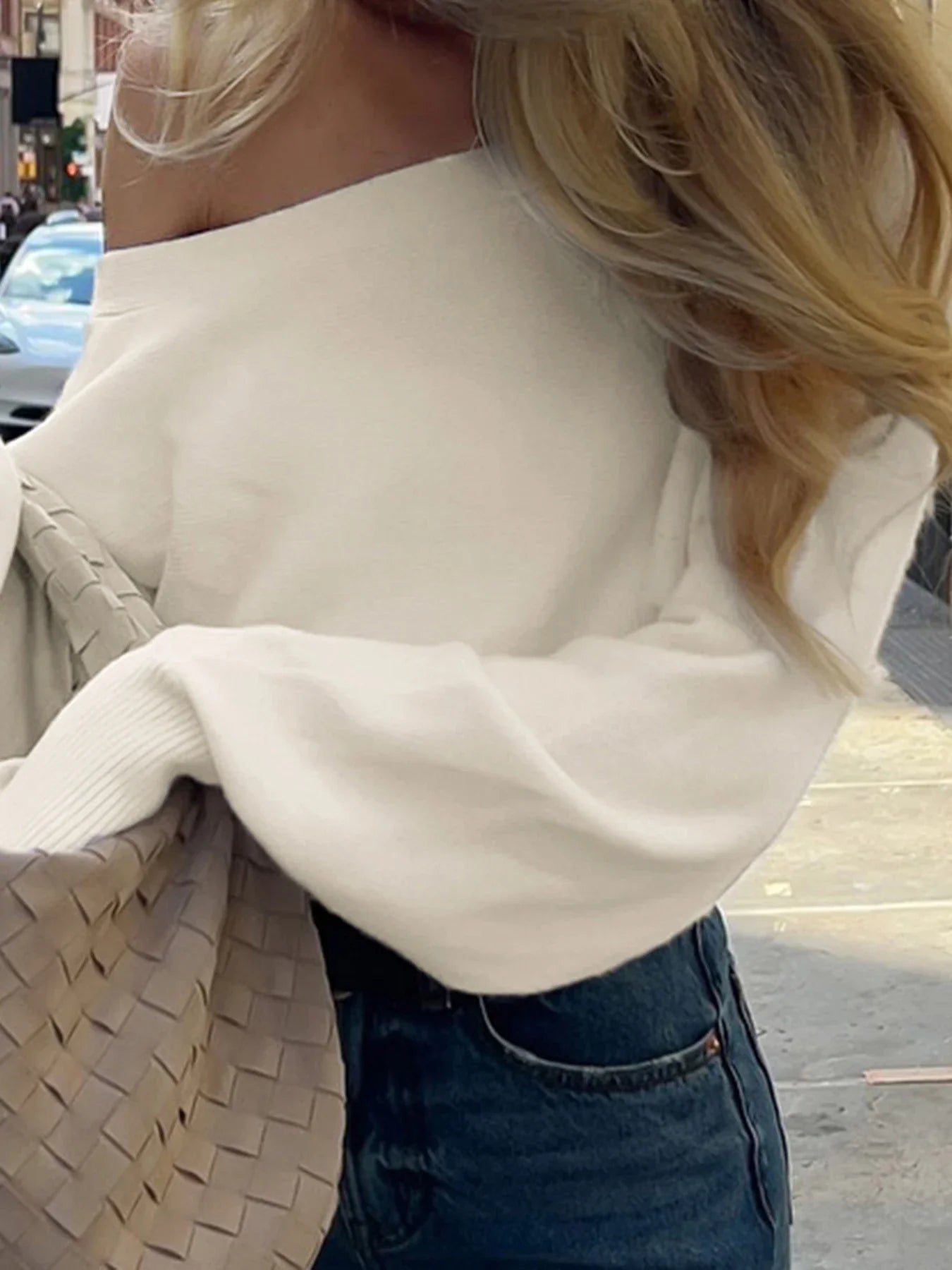 Off-Shoulder Sweater