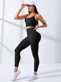 Women Yoga Set 2/Pcs Workout Outfits Leggings And Sports Bra