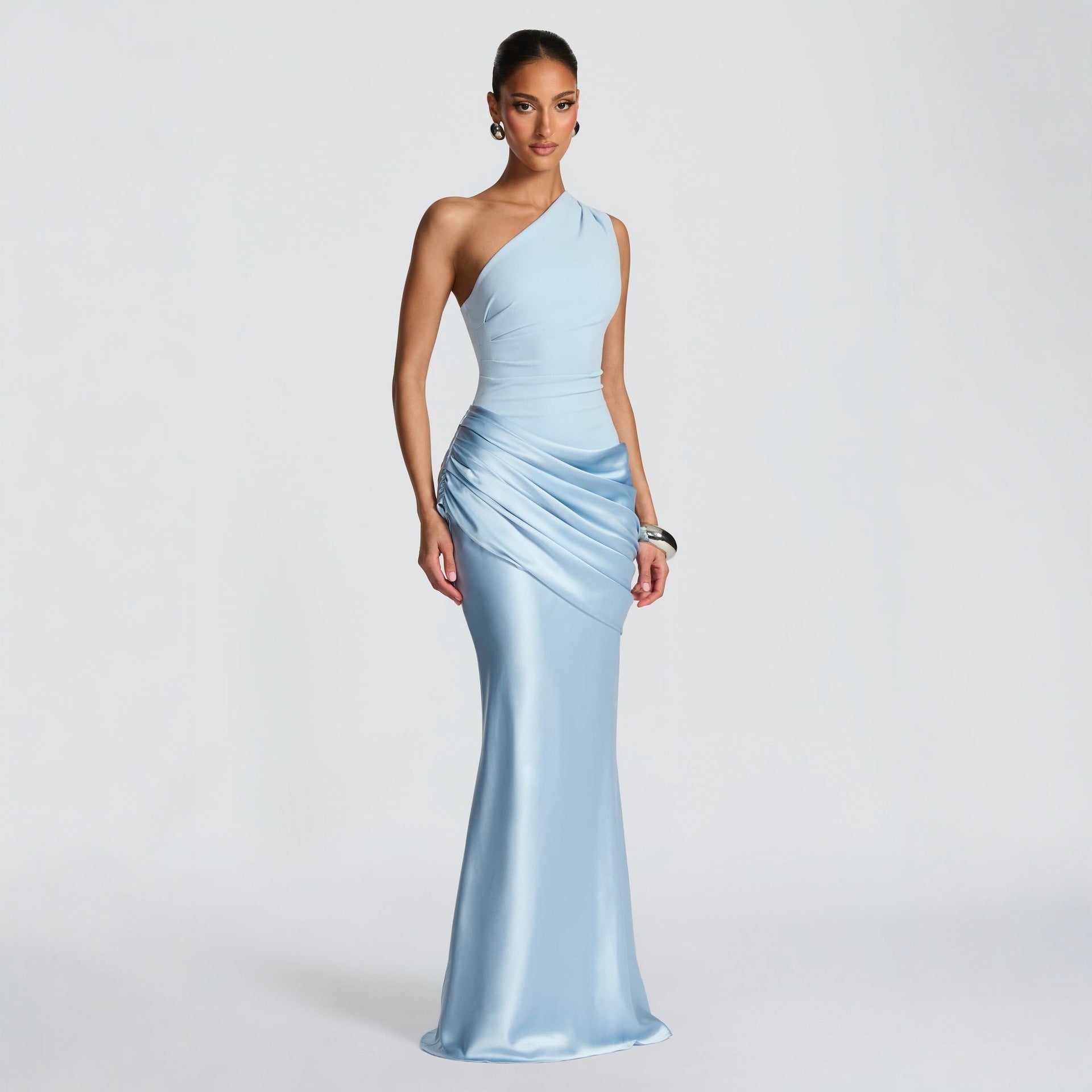 Slim Off-shoulder Maxi Dress Sleeveless Evening Party Gown For Women
