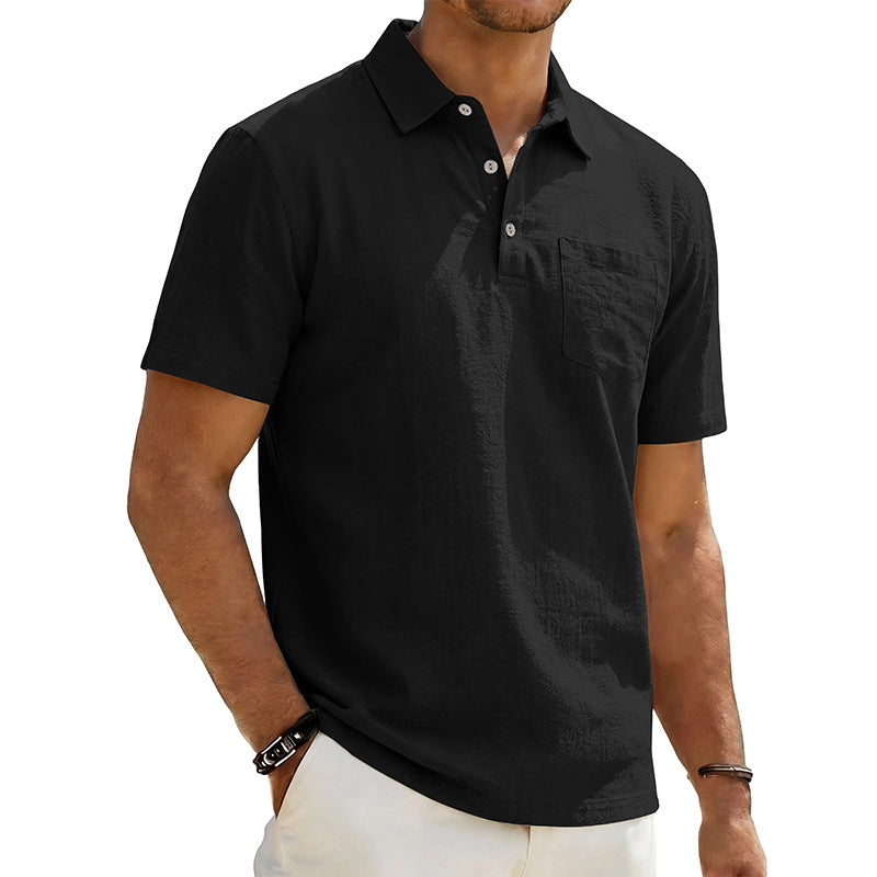 Men's Beach Linen Polo Shirt