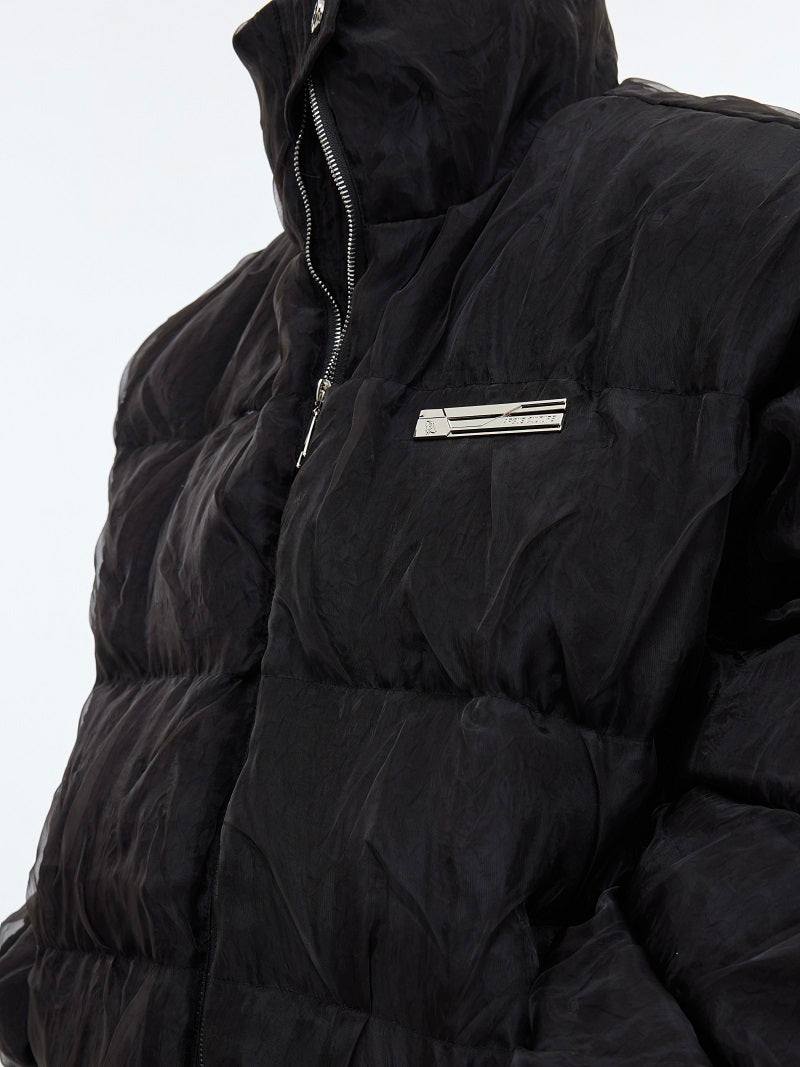Pleated Texture Thicken Cotton Clothes Coat Men