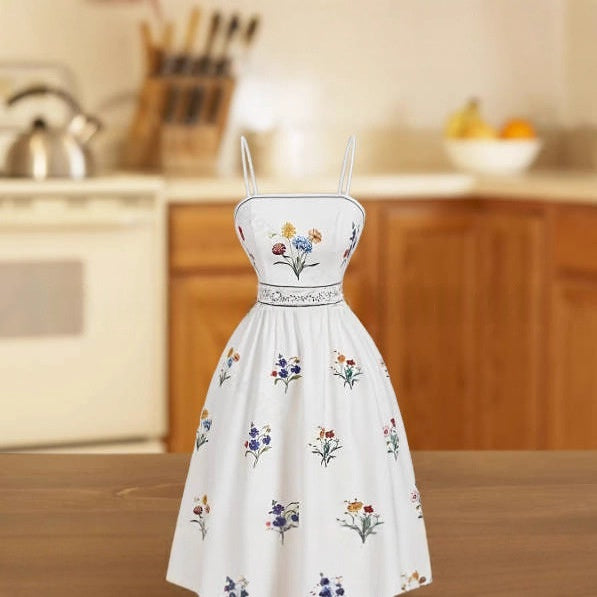 Womens Floral Print Off-Shoulder Dress